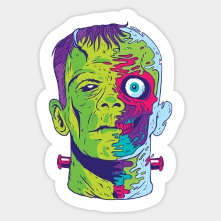 Psychedelic Zombie Frankenstein Sticker